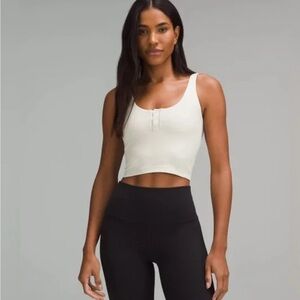 Lululemon Align Ribbed Henley Tank Size 4 in Bone